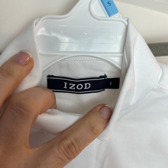 NWOT IZOD WHITE BUTTON DOWN SHIRT - Picture 2 of 3